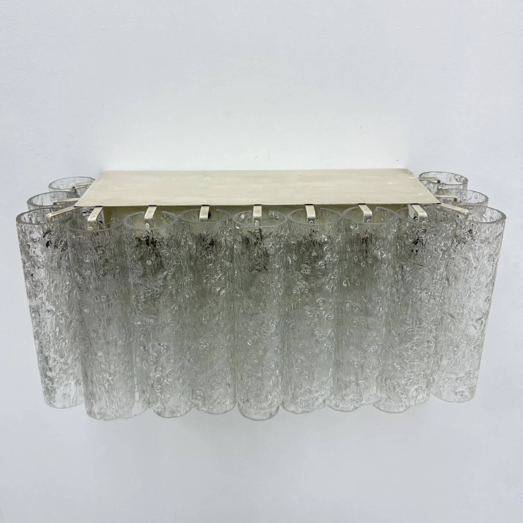 Doria Leuchten ice glass tube wall lamp, 1970s