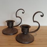 Art Deco metal candlesticks