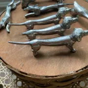 Antique animal knife rests