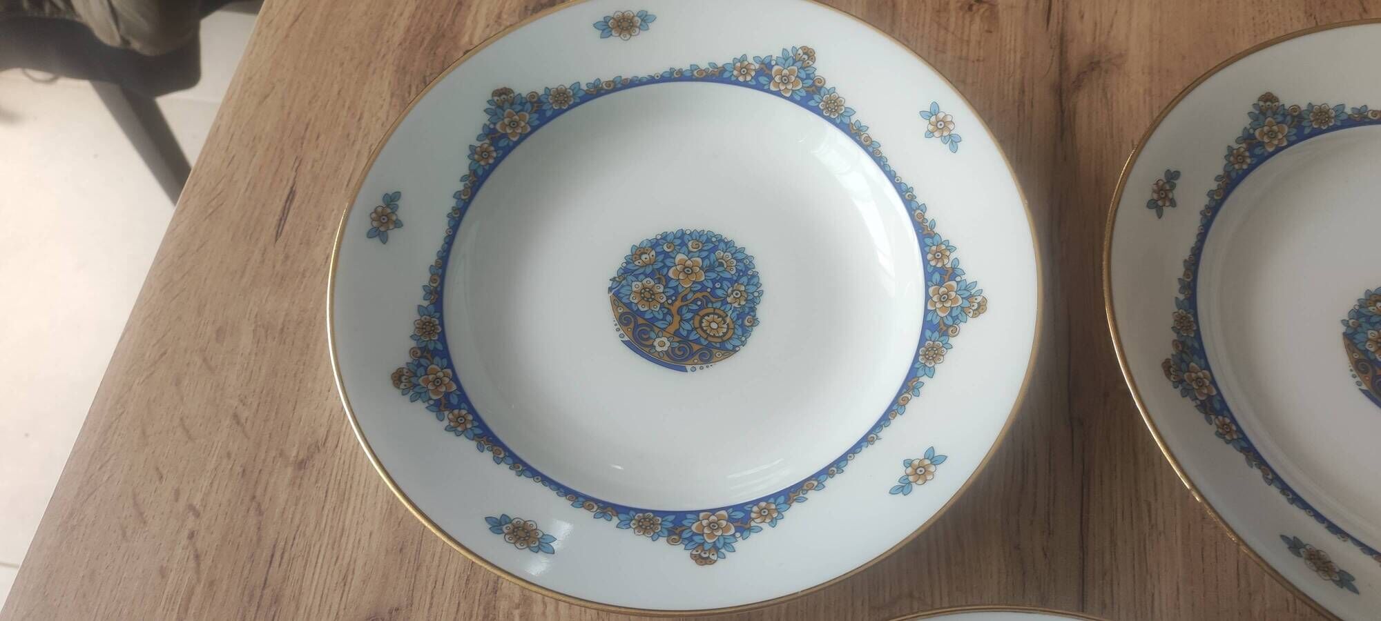 Lot de 3 assiettes creuses limoges - jean boyer (circa 1950)