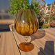 Giant glass 31 cm Empoli blown amber vintage
