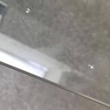 Joker coffee table in chrome and glass in mid-century Space Age style by Olivier Mourgue for Airborne, 1960s.