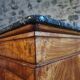 Antique French commode in elm with a marble top, 19th century (circa 1850–1880)