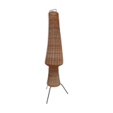 Vintage wicker mushroom lamppost