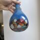 Colorful blue Murano blown glass vase 60s-70s
