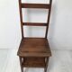 Chaise escabeau de bibliothèque vintage