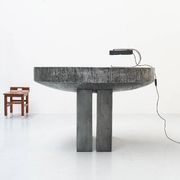 Roger Bonduel, Table Console en Acier Gravé à la Main