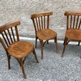 Série de 5 chaises bistrots
