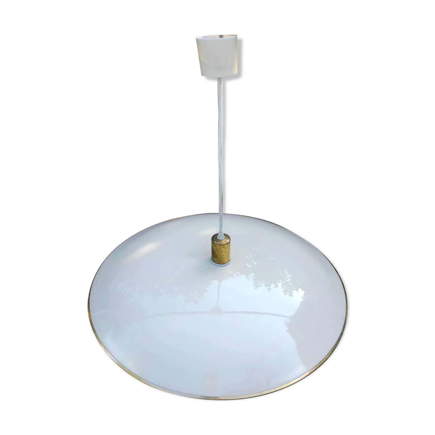 Scandinavian lacquered sheet metal suspension from the 70s