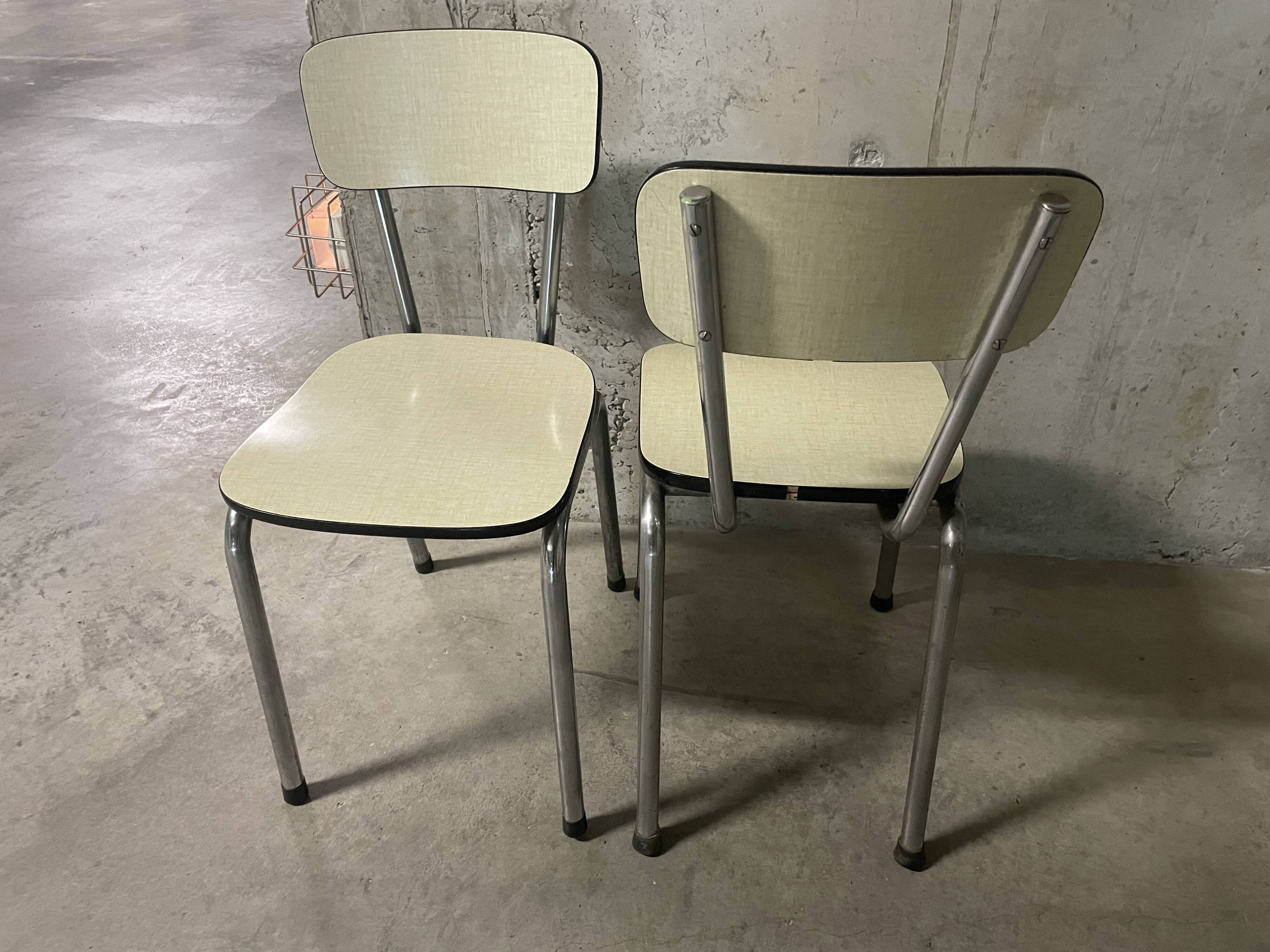Pair of Formica chairs from the 1960s.