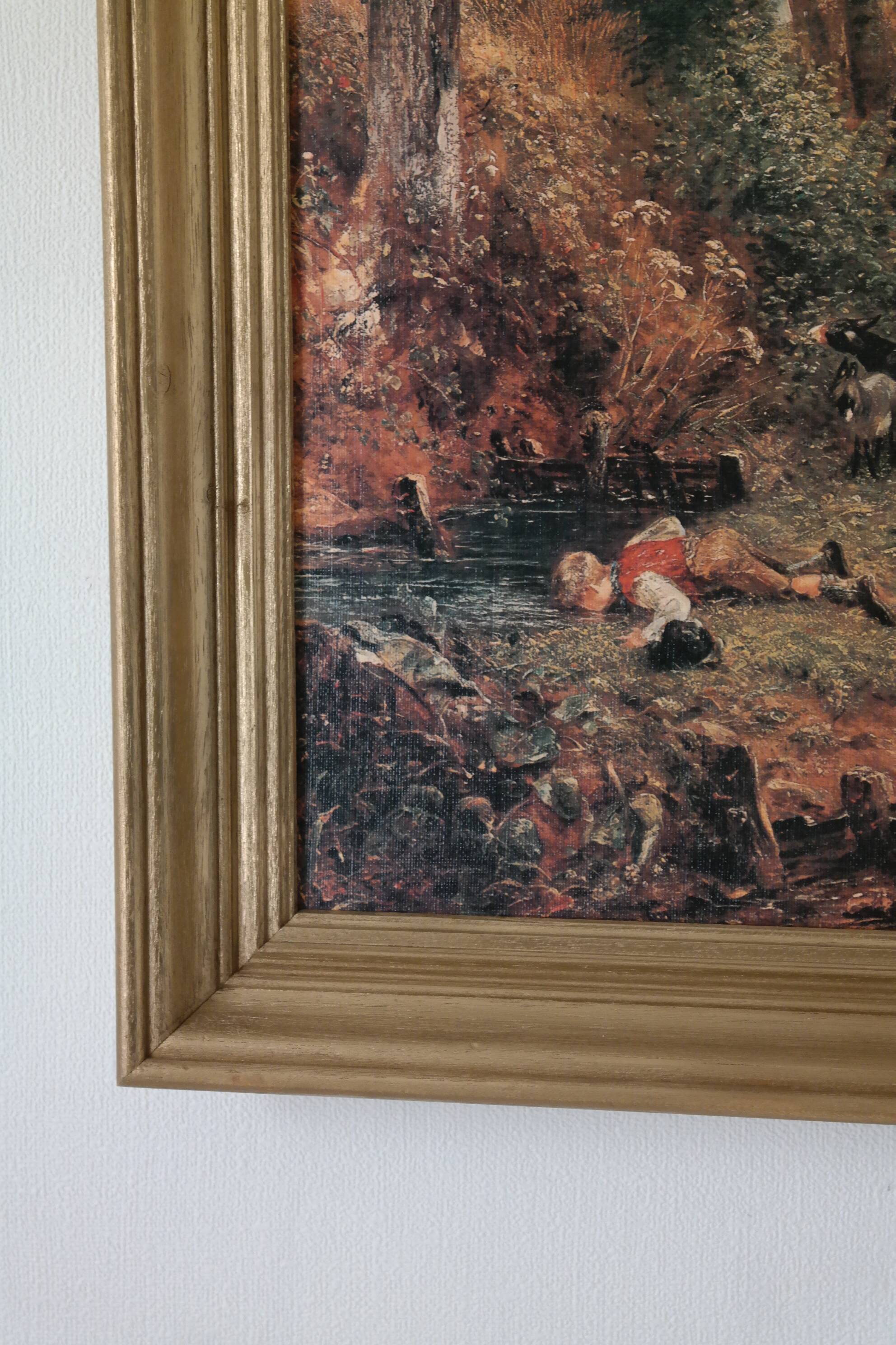 Painting old gilded frame campaign scene