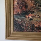 Painting old gilded frame campaign scene