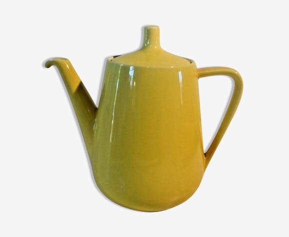 Verseuse en céramique couleur jaune vintage