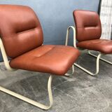 Pair of vintage Steelcase 1970 armchairs
