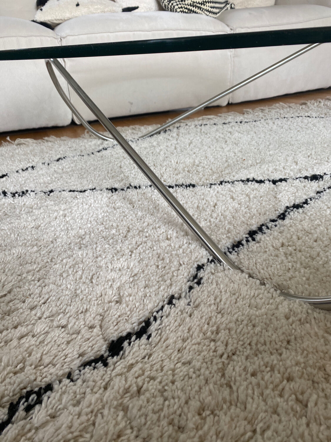 Round coffee table glass and steel design Kaeko Objekto Rafic Farah