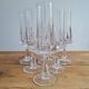 Service of 6 vintage crystal champagne flutes