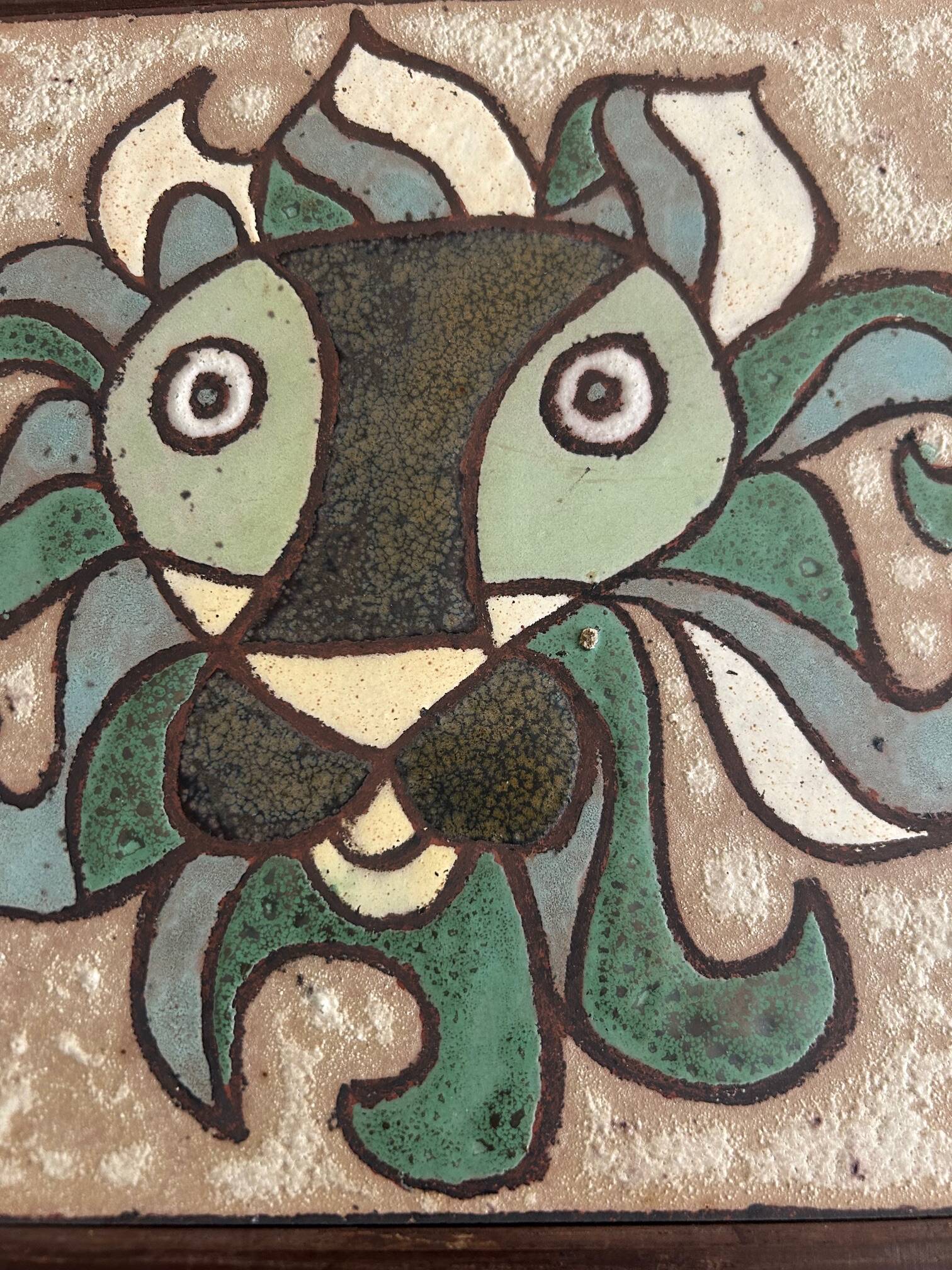 Roland Zobel ceramic plaque, the Cyclades