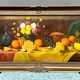 L.Maes. Still life with flowers and fruits. Large format.