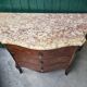 CURVED MARQUETRY CHEST WITH MARBLE TOP 3 ROSEWOOD DRAWERS