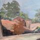 Walled city painting