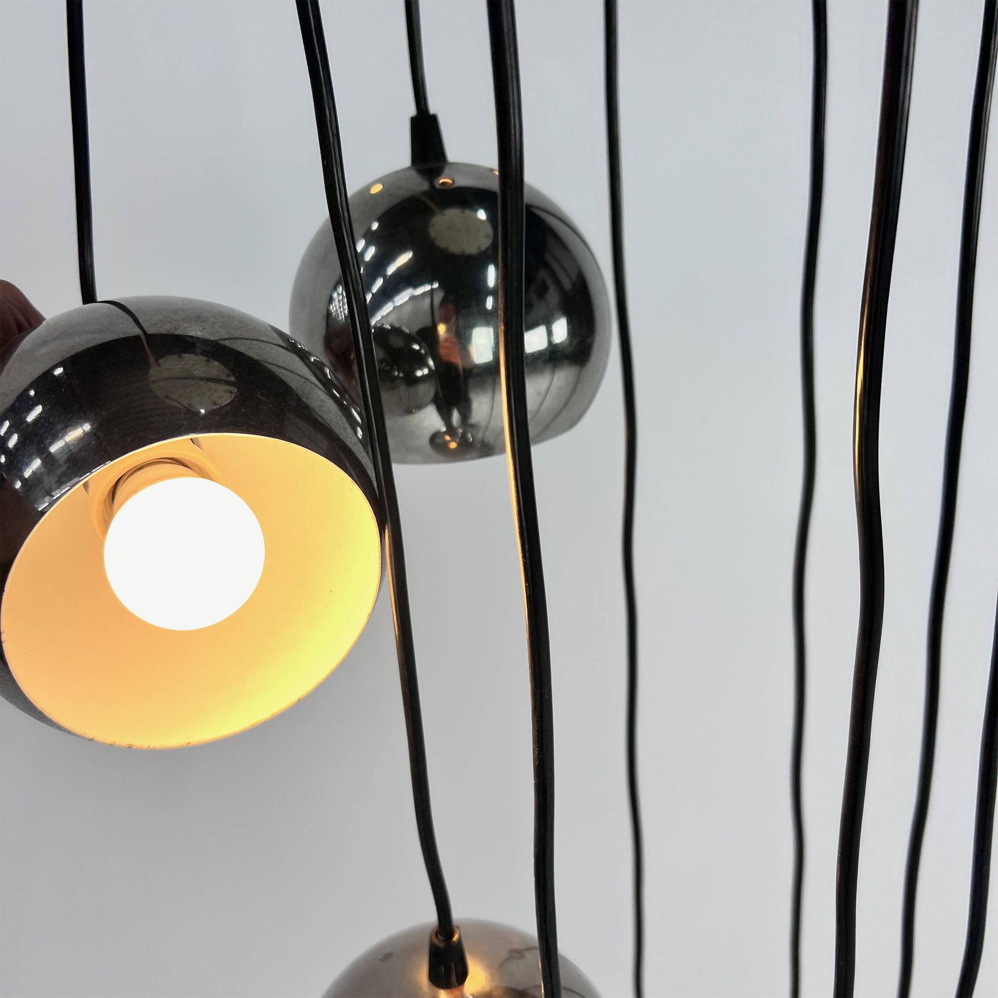 Lustre Cascade Mid Century en Chrome, 1960s