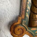 Antique painted wooden mirror