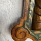 Antique painted wooden mirror