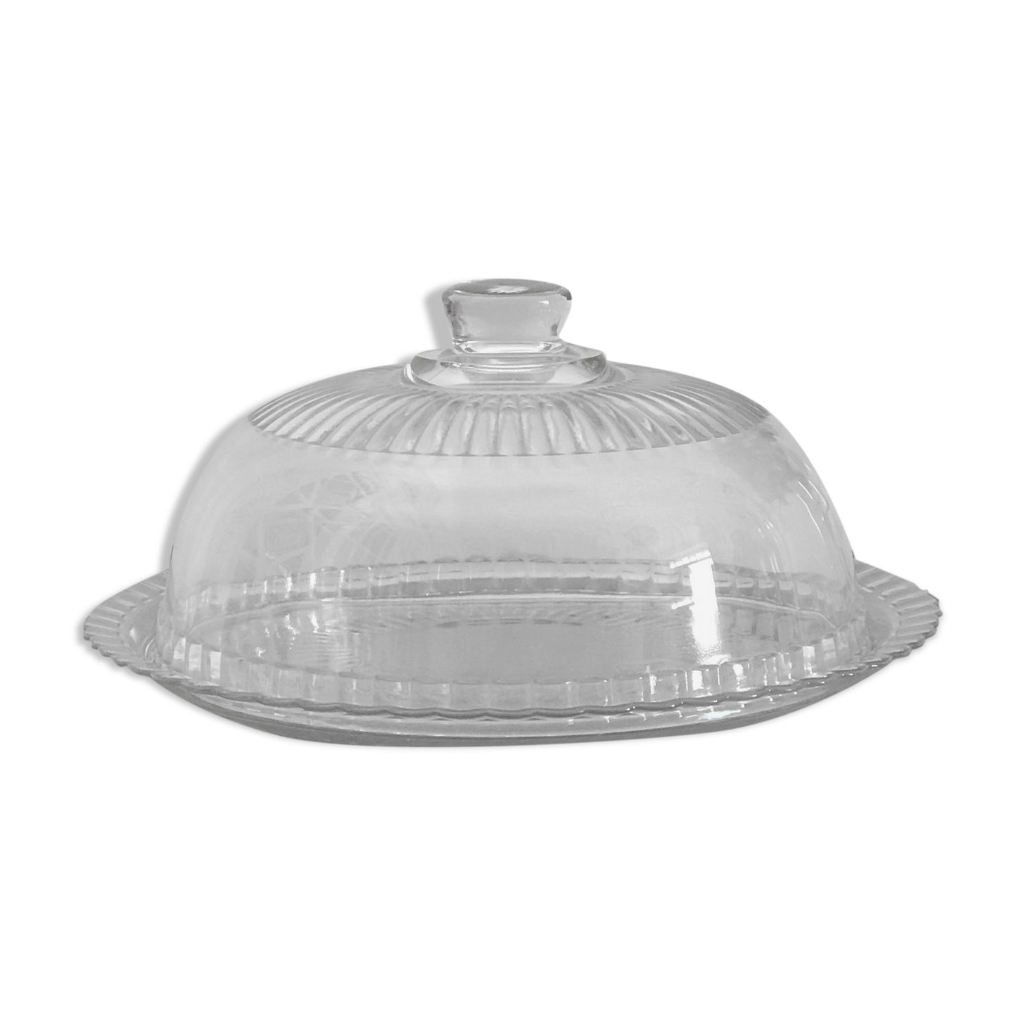 Bell and glass tray plate plate