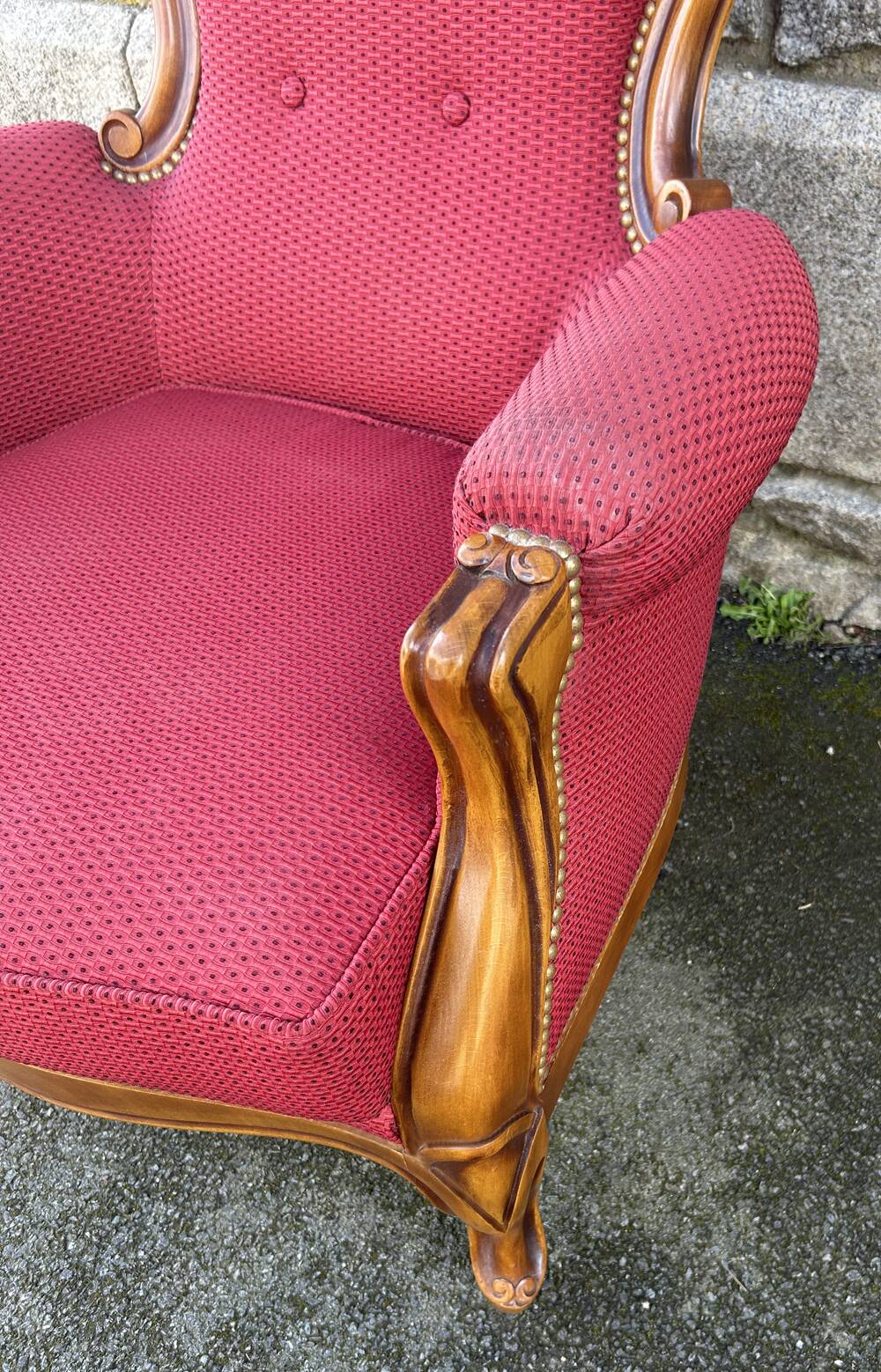 Pair of Louis Philippe style armchairs, vintage, 1960s