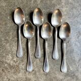 6 Christofle silver-plated tablespoons, "Malmaison" service.
