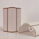 Pair of ecru jute and velvet braid wall lights