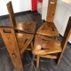 Suite of 4 brutalist-style tripod chairs