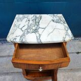 Bedside table marble top art-deco style