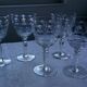 Set of 6 old crystal walking glasses
