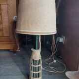 Rattan bottle lamp