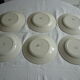 6 plates flat vintage creil montereau eyelets orange