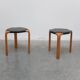 Important pair of 'X602' stools by Alvar Aalto for Artek, 1954