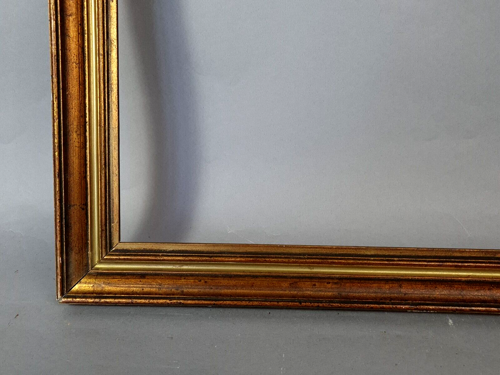 Old frame hollow edges gilded wood gold leaf 53x45 foliage 46x38 cm SB