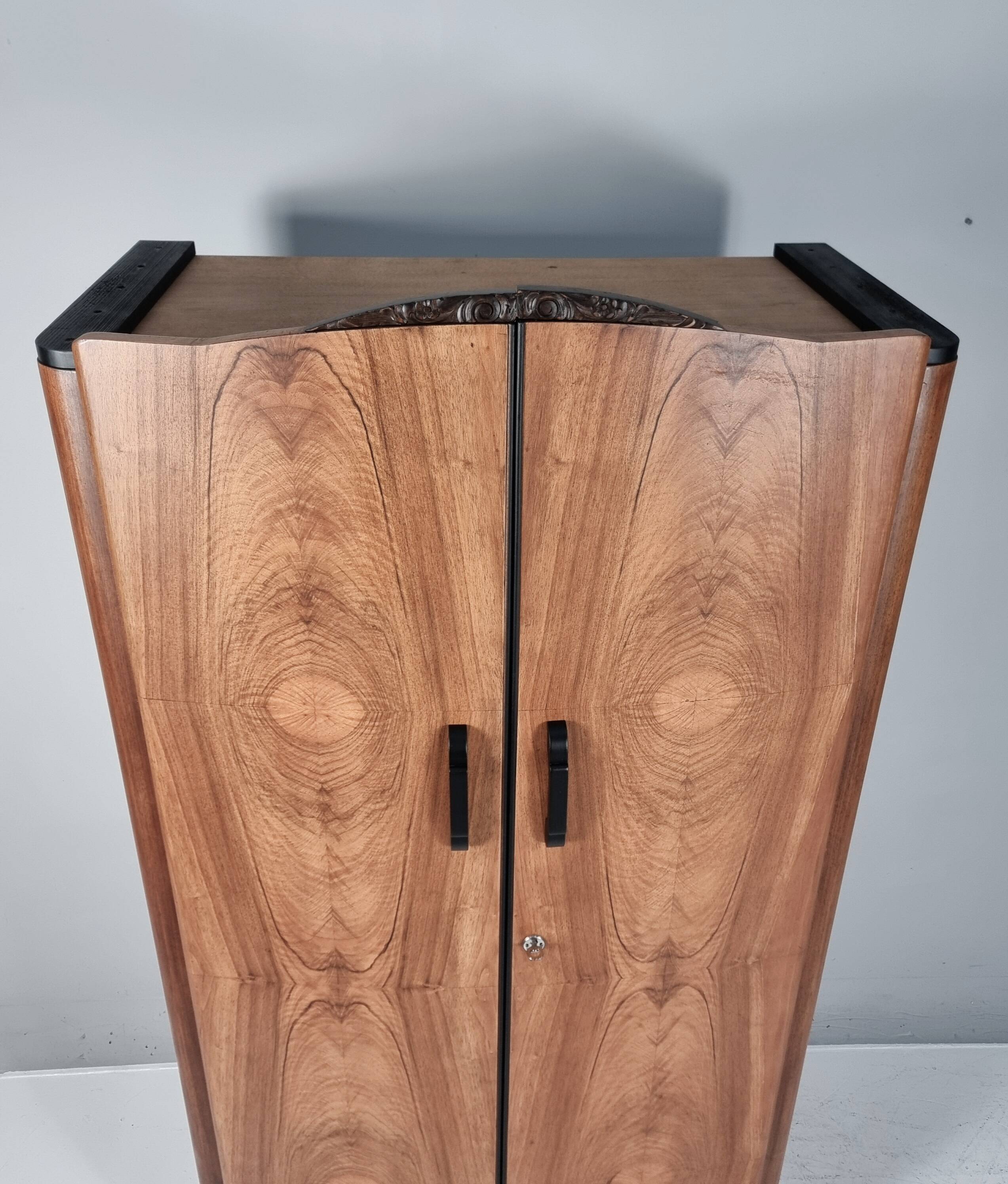 Art Deco Walnut Wardrobe, 1970s