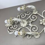 1 de 3 xxl 73cm blanc Métal Florentiner Applique murale de théâtre, Italie, années 1970