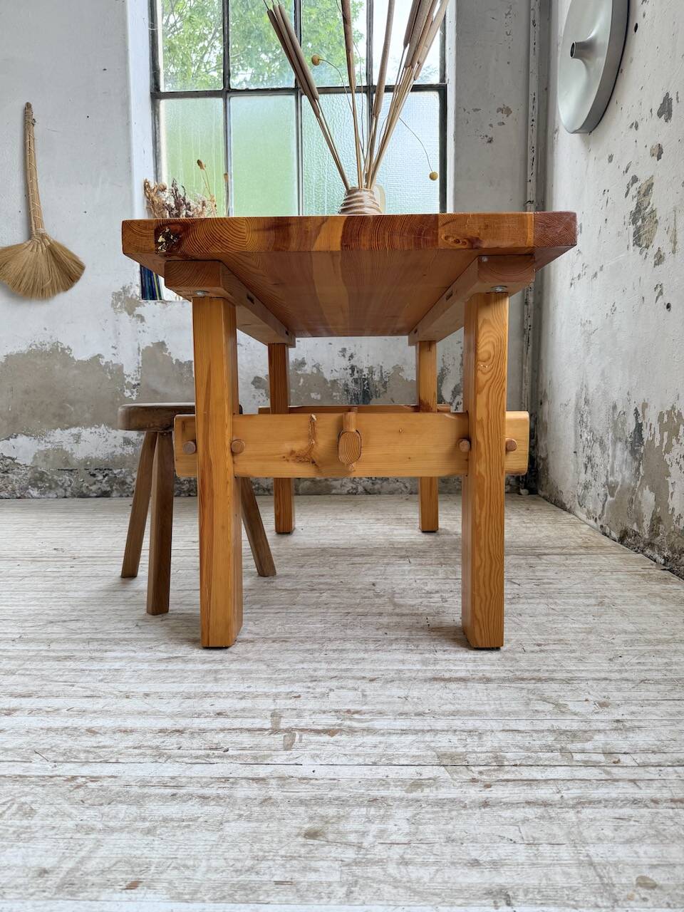 Farmhouse table, mountain furniture from the 50s