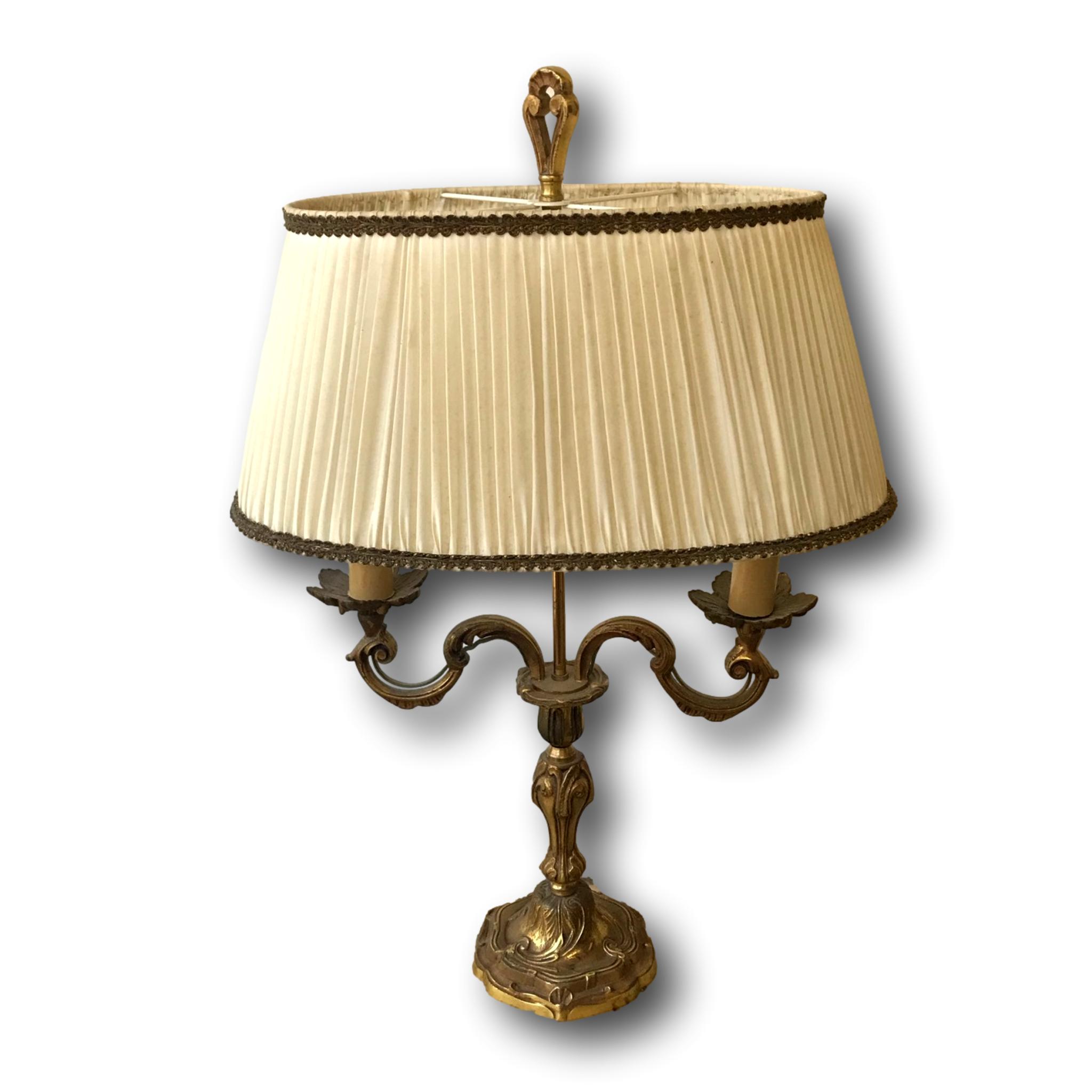 Lamp hot water bottle in bronze height 40 cm