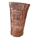 Vase verre moulé rose style Art Déco