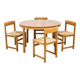 Vintage dining room set in the style of Charlotte Perriand 1970.