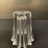 Vase vintage transparent à bords ondulés années 50/60