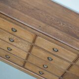 Antique French Light Oak Apothecary / Filing Cabinet, 1920/30s