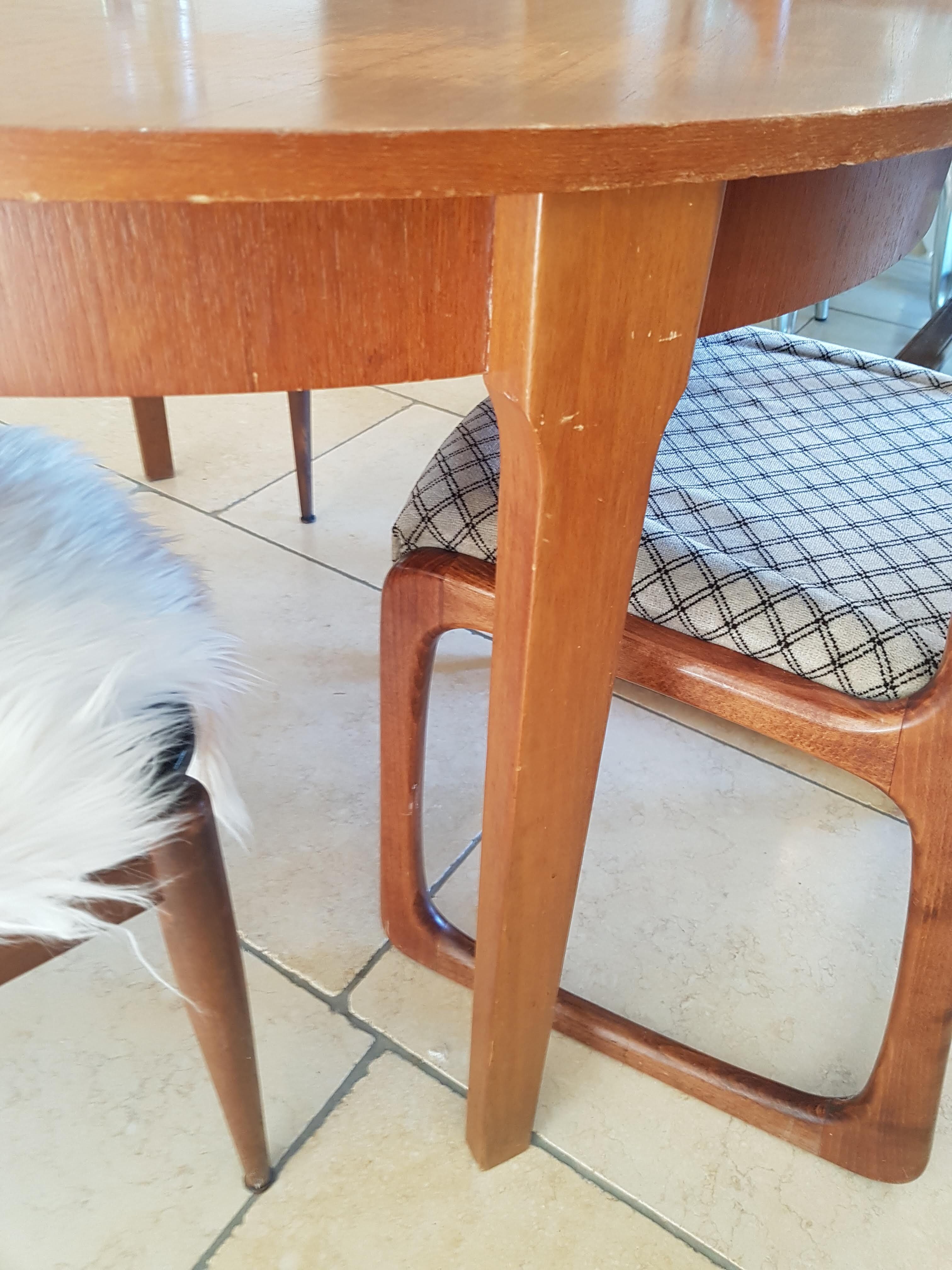 Scandinavian extensible table, butterfly extension circa 1960