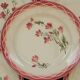 Set of 6 digoin sarreguemines earthenware dinner plates. aude model.