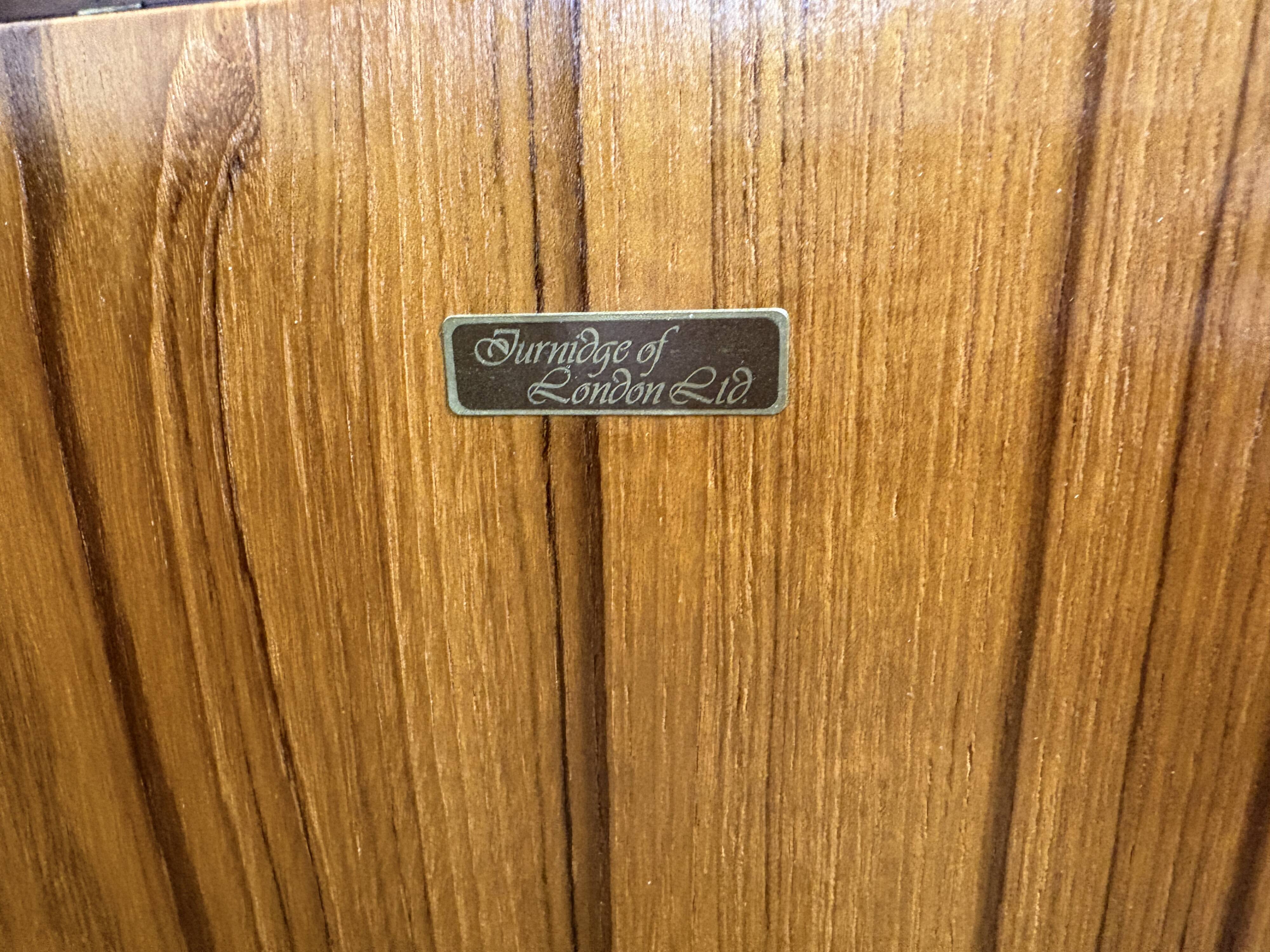 Mid-Century Retro Vintage Teak Sideboard by Turnidge of London 1960  Rare