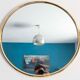 Brass mirror 60cm, 1960s